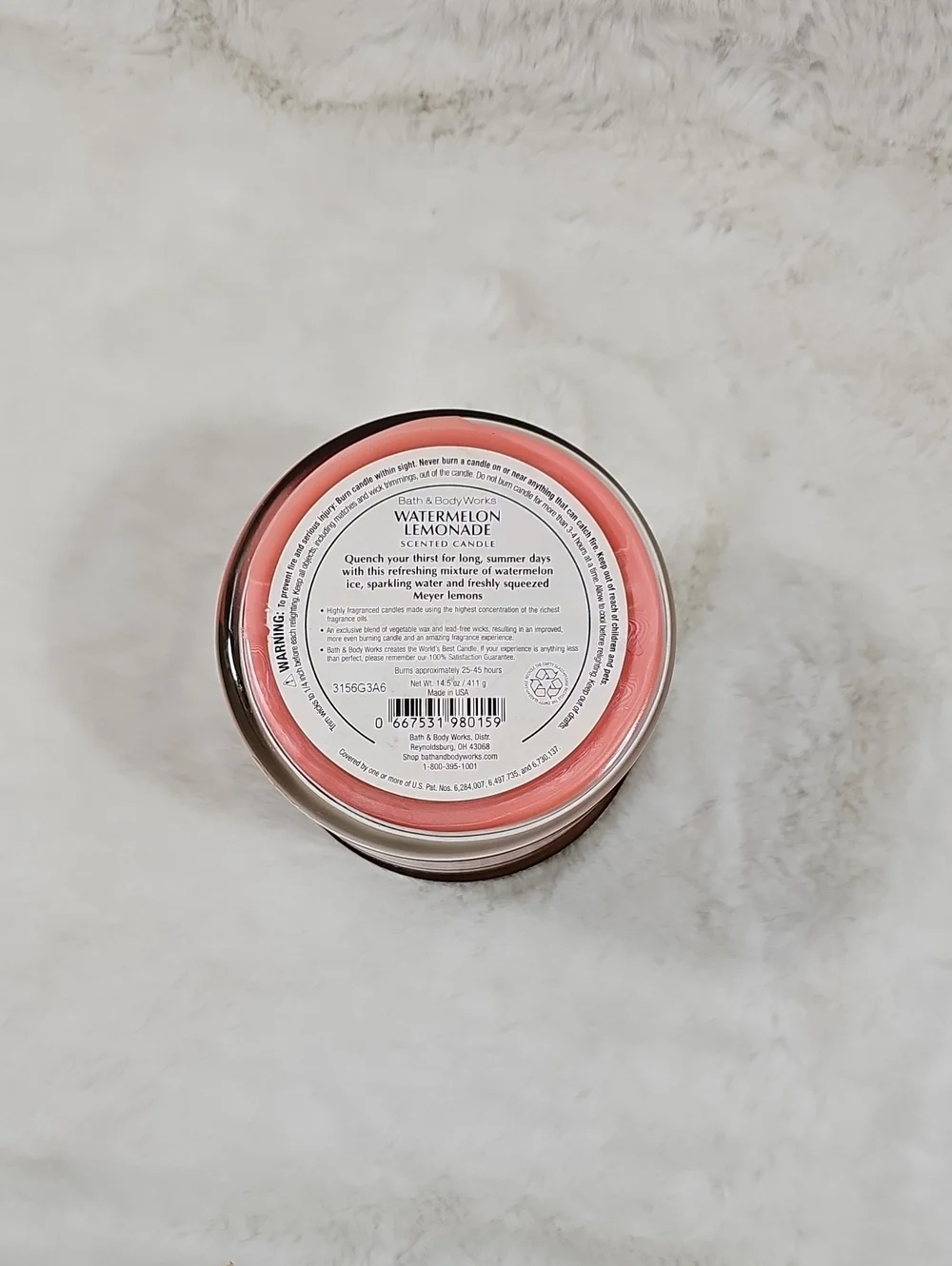 Bath & Body Works Watermelon Lemonade 14.5 oz 3 Wick Candle